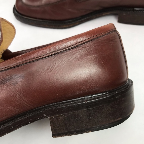 Coach Mens 8.5 Mackenzie Penny Loafers Shoes Brown Leather Italy - Picture 5 of 14